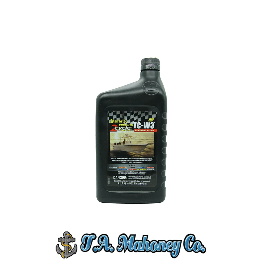 Starbrite Premium 2Cycle Engine Oil TC-W3 Synthetic Blend 32oz.